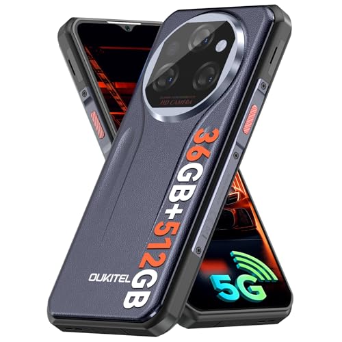 OUKITEL WP39 Pro Movil Resistente 5G, 36GB+512 GB/TF 2TB Móvil Irrompible, Batería 11000mAh/33W Teléfono Móvil, 6.6' FHD+ Smartphone Android 14, Cámara 64MP, Dual SIM/NFC/Face ID/Fingerprint/GPS/OTG