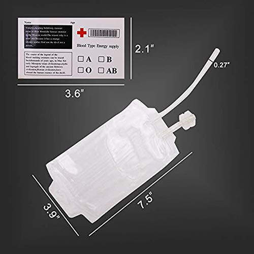 Mydio Halloween Party Cups , Blood Bags For Drinks - 10 Pack Blood Bag Drink Container Cosplay Blood Bag Props Halloween Decoration Supplies #TOP1