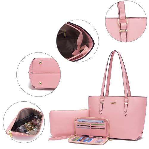 Image of Purses And Wallets Set For Women Work Tote Satchel Handbags Shoulder Bag Top Handle Totes Purse With Matching Wallet