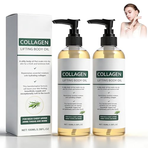 BLOWADM 2 Packs Hydrating Collagen Oil For Body & After Shower,Collagen Lifting Body Oil After Shower Moisturizer Collagen Body Oils For Women & Men Lightweight Non-Greasy(1pcs*3.38 Fl Oz)