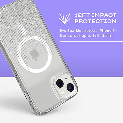 tech21 iPhone 14 Plus Evo Sparkle Compatible with MagSafe® – Glittering & Scratch-Resistant Phone Case with 12ft Multi-Drop Protection by tech21 - Image 4