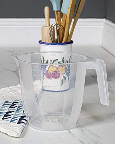 Wham Stackable Cook Plastic Measuring Clear Jug 1L & 2L Capacity (2 Litre)