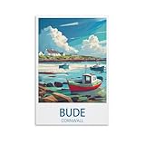 Bude Cornwall Vintage-Reiseposter im Querformat, 20 x 30 