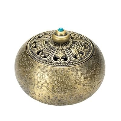 Incense Holder Base Alloy Retro Incense Burners Large Coil Sandalwood Censer Metal Crafts Cone Base Zen Decor