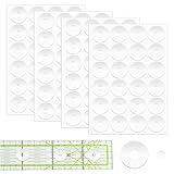 96Pcs Non-Slip Silicone Grips for Quilt Templates, Non-Slip Adhesive Rings, Quilting Rulers Sewing Rulers, Non-Slip Ruler Grip Rings, Adhesive Backing Rings Grips for Sewing Rulers