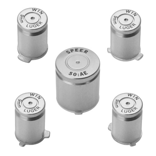 E-MODS GAMING Custom Xbox 360 Controller 9mm Metal ABXY/Guide buttons (Metal Silver) E-MODS GAMING Custom Xbox 360 Controller 9mm Metal ABXY/Guide buttons (Metal Silver)