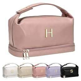Vogewood Birthday Gifts for Mom, Personalized Makeup Bags with Handle