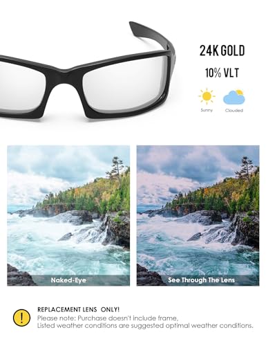 Image of BLAZERBUCK Anti-salt Replacement Lenses for Oakley Fives Squared(4+1) OO9238 Sunglasses - High Definition Clear