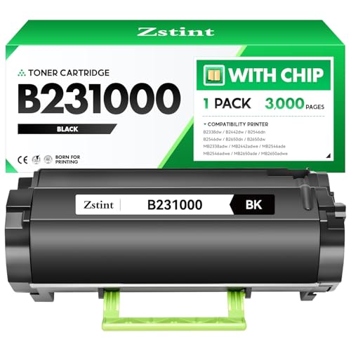 Image of B231000 Toner Cartridge with chip High Yield Black Replacement for Lexmark B231000 Toner Compatible for Lexmark B2338 B2442 B2546 B2650 MB2338 MB2442 MB2546 MB2650 Laser Printer Ink dw dn adw adwe ade