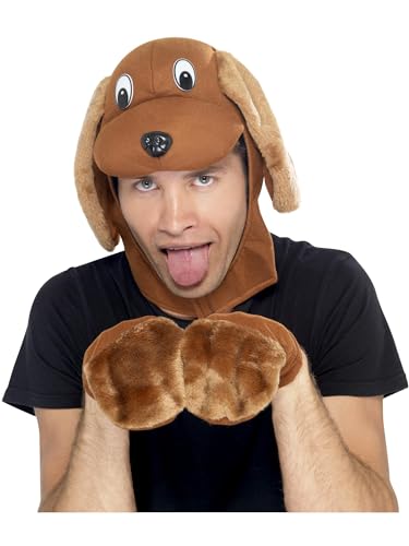 Smiffys Cagoule et gants, Marron Halloween