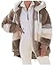 ABINGOO Damen Mantel Kapuzenjacke Winterjacke Mode Warm Hoodie Pullover Jacken Reißverschluss Plüschjacke Fleecejacke Oberteile(Khaki,2XL)