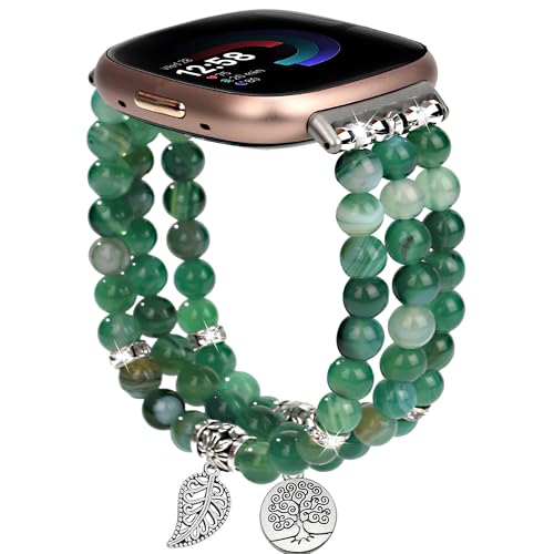 AWSMOR r[YuXbg Fitbit Versa 4/Versa 3oh/Fitbit Sense 2/Senseoh p nhChNX^r[Y Lk̂鎞voh Versa 4X}[gEHb`p (O[mE)