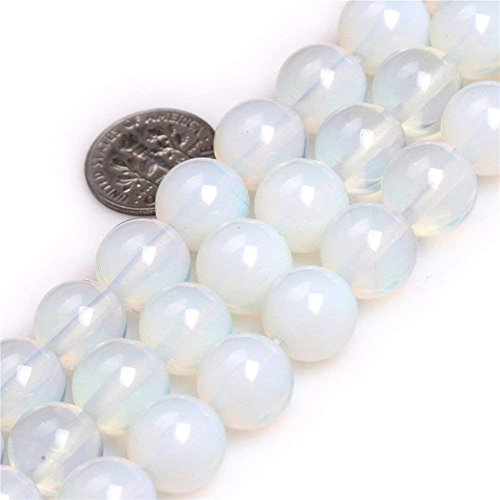 Haamiiqii 35Pcs 10Mm Opalite Beads Round Loose Gemstone Beads For Jewelry Making Diy Bracelet Necklace #TOP7