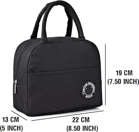 Image of Waterproof Thermal Insulated Travel Lunch Storage Bag Leak-Proof Hot Cold Lunch Bag Reusable Tote Bag with Inner Aluminum Foil for School Picnic Office Outdoor [Mix Color]