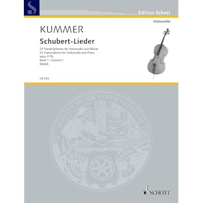 Schubert-Lieder: 25 Transcriptions for Cello and Piano. op. 117b. cello and piano.