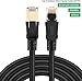 veetcom Cat8 Ethernet Cable 100FT, High Speed 26AWG Cat8 LAN Network Cable 40Gbps, 2000Mhz with Gold Plated RJ45 Connector, Heavy Duty Weatherproof S/FTP UV Resistant for Modem, Router/Gaming/Xbox