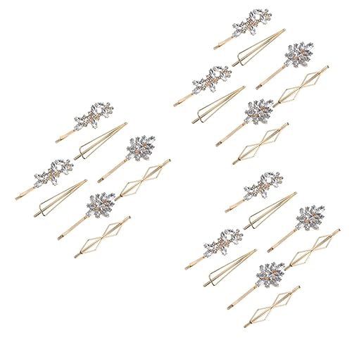 Pince à cheveux strass Beaupretty : lot de 12 paires de barrettes élégantes pour femmes et filles