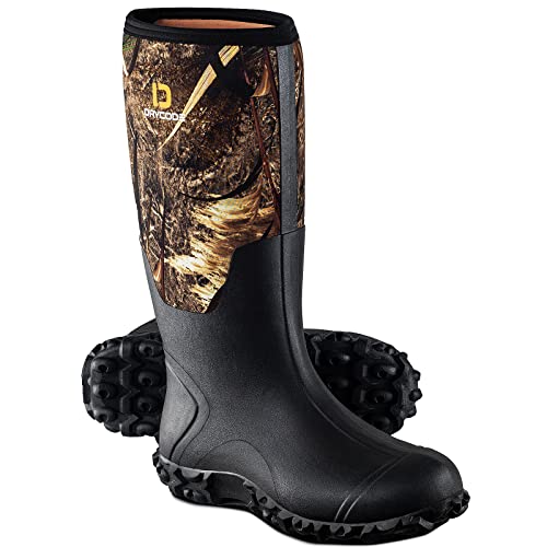 Drycode Rubber Boots For Men, Waterproof Insulated Rain Boots With Steel Shank, 5Mm Neoprene Durable Hunting Boots (Black, Brown & Camo, Size 5-14) #TOP6