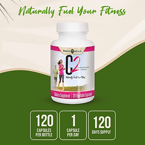 Bioactive Nutrients C2-Chromium Picolinate With L-Carnitine To Aid Metabolism Of Fat And Carbs - 120 Vegetable Capsules - No Preservatives #TOP2