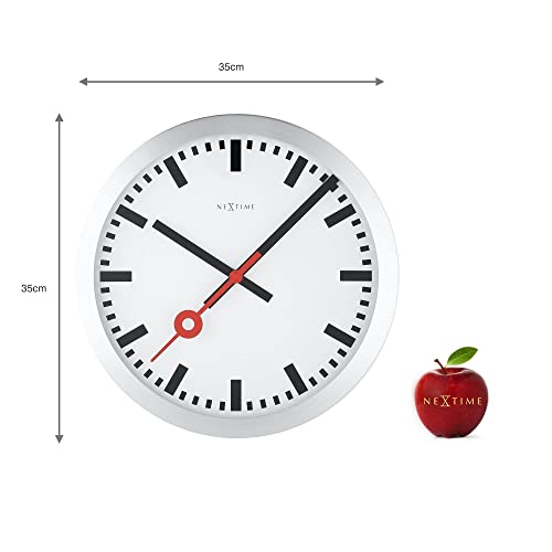 Bahnhofsuhr Nextime 3999ST Wanduhr Station, lautlos, rund, 35 cm