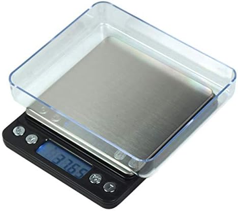 Horizon High Precision, Professional Grade Small, Mini, Pocket Digital Scale with Trays, LCD Display, Ready to Go, Sleek Design 500g by 0.01g, Great 4 Measuring Food, Herbs, Spices, Coin or Whatever