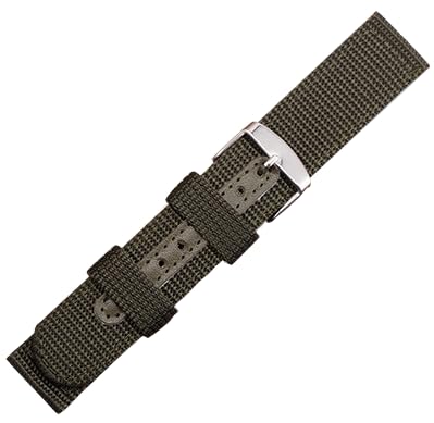 NYLON NATO WATCH STRAP/BAND/BELT with STEEL BUCKLE (CHOOSE COLOUR - BLACK, BROWN, GREEN, BLUE), (CHOOSE SIZE - 18MM, 20MM, 22MM, 24MM)