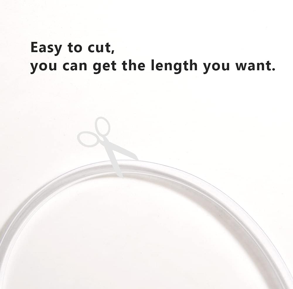 QuQuyi PVC Vinyl Tubing Lightweight Grade Plastic Tube, 1"ID X 1-1/4"OD Low Pressure Clear Vinyl Tube Hose BPA Free, 16.4FT