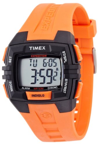 Timex Men's T499029J Expedition Full Size Chrono Alarm Timer Orange Watch