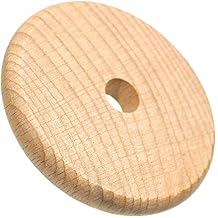 Craft County 3 Inch Wooden Disc Bead for DIY Projects, Making, and Counting Tiles 5 Pack