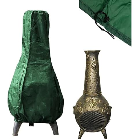 TABANA Waterproof Chiminea Cover, Garden Heater Cover, Stove Cover, Oxford Cloth, Chimney Cover with Lock Rope for Outdoor Garden Backyard Patio Cover