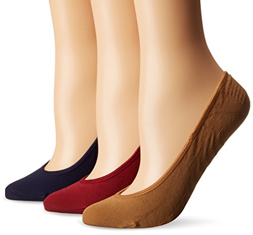 Sperry womens No Show Micro Liner Socks, 3 Pair Casual Sock, Red, Shoe Size 5-10 US