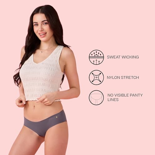 Image of Enamor Innovations Invisi, All Day Comfort, Low Waist Bikini Panty for Women - No Visible Panty Lines, Sweat Wicking, Free Cut, Regular Coverage - PB40