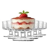 TOLASTO Coupes à Dessert en Verre Lot de 6, Verrines en Verre 180 ml avec Pied, Bols à Des...