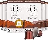 Cru Kafe Organic Arabica & Robusta Espresso Single-Serve Coffee Pods (60 Pods) Compatible with Nespresso Original Line