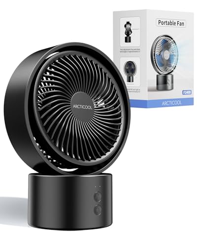 ARCTICOOL 5.5 Inch Small Table Fan, 90° Auto Oscillation with 5 W...