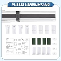 TFSKY Plissee Klemmfix ohne Bohren Anthrazit B85 x H130 cm – Ansicht 7