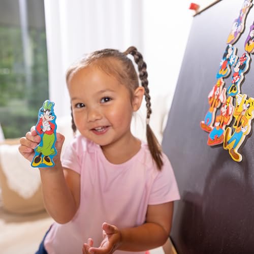 Melissa & Doug Disney Mickey Mouse Wooden Character Magnets (20 pcs) Toys for Disney Fans, Mickey Mouse Fridge Magnets, Pretend Play & Toddler Toys for Kids Ages 2+ image 2