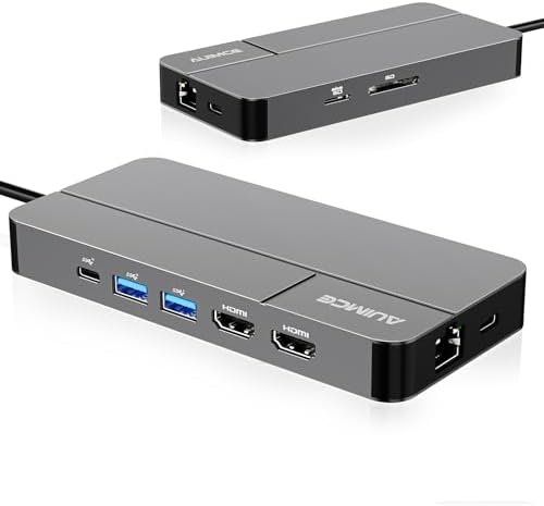 Mac Docking Station Dual Monitor 2 HDMI for MacOS and Windows Laptop Implement MST, Compatible MacBook Pro/Air M1/M2/M3/M4 Chips, Dual 4K Display for All USB C Computers