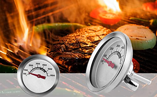 1.85 Inch Bbq Thermometer Gauge For Multiple Grills And Bbq Smokers, Barbecue Grill Temperature Gauge Replacement Parts, Silver #TOP5