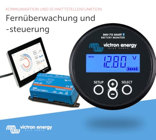 Victron Energy BMV-712 Smart Batteriemonitor - 6.5-70 VDC - Fungiert als Batteriewächter - Display und Bluetooth - Schwarz