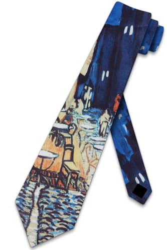 Three Rooker Outdoor Cafe Ties Van Gogh Art Necktie