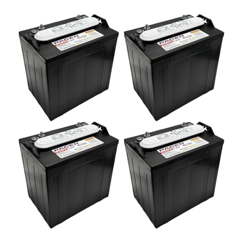 (Set of 4) Pacer P-875 8 Volt 165Ah Golf Cart, Solar, Marine