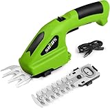 SOYUS Cordless Hedge Trimmer, 2-in-1 Handheld Hedge Trimmer, 7.2V Electric Grass Trimmer with Charger and Battery, Lightweight & Portable Grass Shear for Garden Yard Lawn