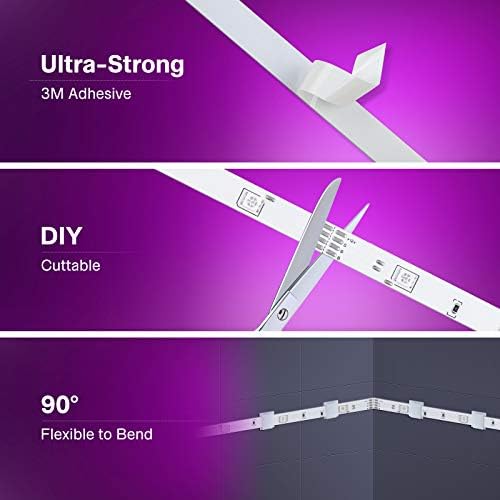 USB LED Strip Light 10m,Tasmor Wireless Light Strips with App Control Remote, 5050 RGB Colour Changing LED Lights for Bedroom Home TV Kitchen with IR Remote Control DIY Decoration, 1 Rolls of 32.8ft