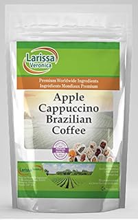 Apple Cappuccino Brazilian Coffee (Gourmet, Naturally Flavored, Whole Coffee Beans) (4 oz, ZIN: 569619) - 2 Pack