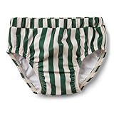 LDIOIF Infant Baby Boys Swim Diapers Washable Reusable Swimming Diaper Waterproof Swim Pant Green Striped Swimsuit 6-9 Months