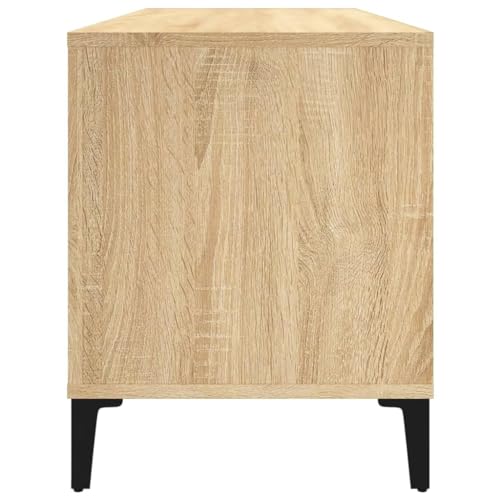 Miniatura 7 de Junzai Mueble Discos Madera Contrachapada Roble Sonoma 100x38x48 Cm, Estanteria Cd, Mueble Tocadiscos, Mueble Para Discos, Mueble Para Vinilos, Mueble Para Tocadiscos - 831984