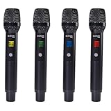 Citronic | Quad Wireless Microphone System with Tuneable UHF License Free Frequencies, Stage, Theatre, Performance | 4 x UHF wireless Handheld Microphones, Independent 7-band EQ for Each Channel - Image 5