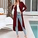 Nkgra Womens Long Cardigan Lightweight Duster Casual High Low Hem Open Front Cardigans Flowy Coats 2025 Fashion