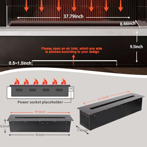 Smart App Controlled Water Vapor Fireplace